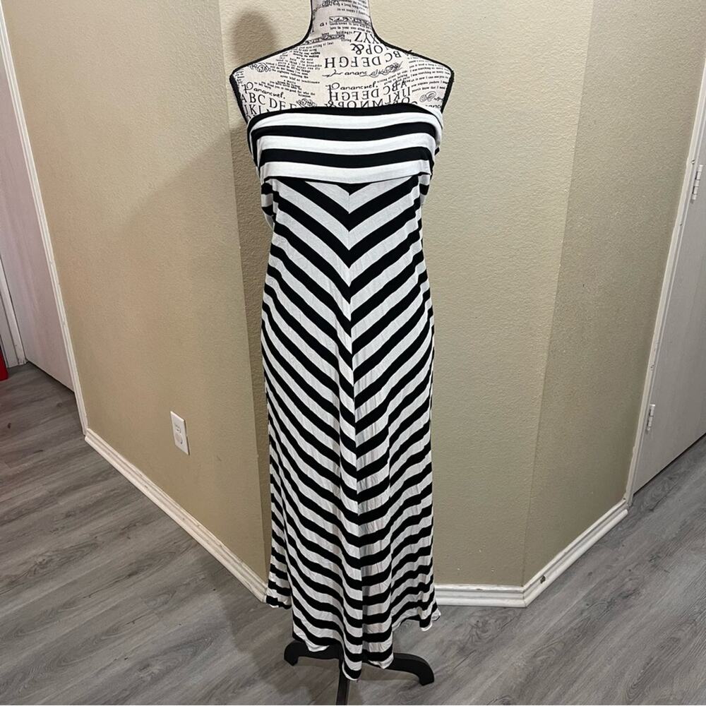 Cemi‎ Ceri stripe strapless dress OSFM